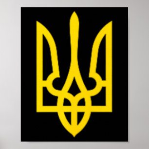 President Volodymyr Zelensky - Oekraïne Tryzub Tri Poster