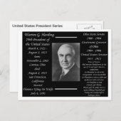 President Warren G Harding Briefkaart (Voorkant / Achterkant)