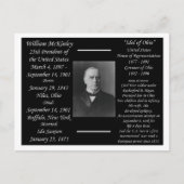President William McKinley Briefkaart (Voorkant)
