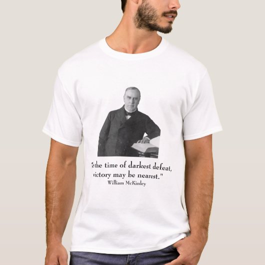 President William McKinley en citaat T-shirt (Voorkant)