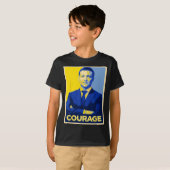 President Zelensky Courage - Retro stand met UKRA T-shirt (Voorkant volledig)