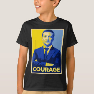 President Zelensky Courage - Retro stand met UKRA T-shirt
