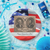 Presidenten Abraham Lincoln en George Washington Papieren Bordje (Feest)