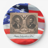 Presidenten Abraham Lincoln en George Washington Papieren Bordje (Voorkant)