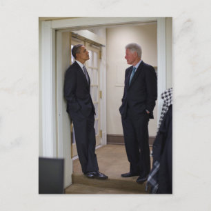 Presidenten Barack Obama & Bill Clinton Briefkaart