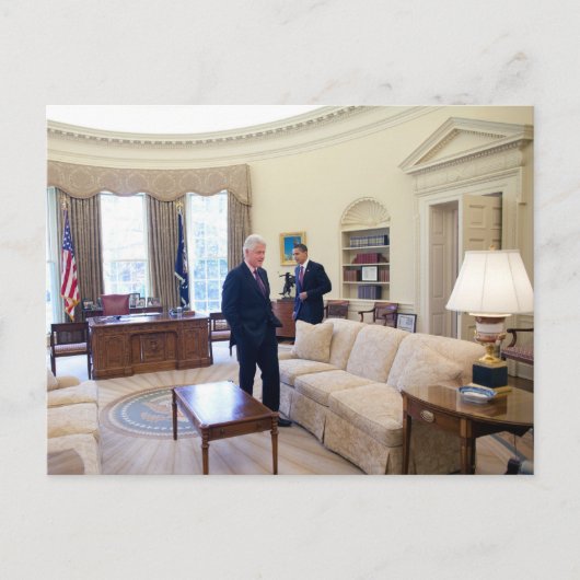 Presidenten Barack Obama & Bill Clinton Briefkaart (Voorkant)