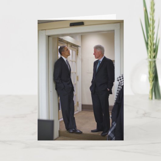 Presidenten Barack Obama & Bill Clinton Kaart (Voorkant)