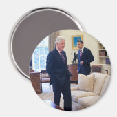Presidenten Barack Obama & Bill Clinton Magneet (Voorkant / Achterkant)