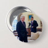 Presidenten Barack Obama & Bill Clinton Ronde Button 7,6 Cm (Voorkant /achterkant)