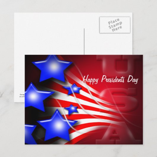 Presidenten Dag Briefkaart (Voorkant / Achterkant)