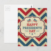 presidenten dag chevron briefkaart (Voorkant / Achterkant)