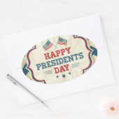 presidenten dag chevron ovale sticker (Envelop)
