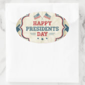 presidenten dag chevron ovale sticker (Tas)