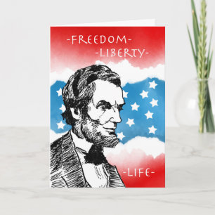 Presidenten Day, Abraham Lincoln, patriottisch Kaart
