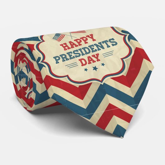 presidenten Day chevron mannen stropdas herenkledi (Opgerold)