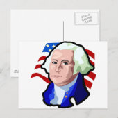 Presidenten Day, George Washington en de Amerikaan Briefkaart (Voorkant / Achterkant)