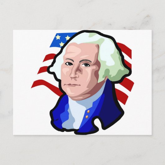 Presidenten Day, George Washington en de Amerikaan Briefkaart (Voorkant)