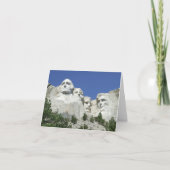 Presidenten Gebeiteld in Rots, Mount Rushmore, SD Kaart (Voorkant)