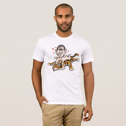 Presidenten houden van tijgers t-shirt (Voorkant volledig)