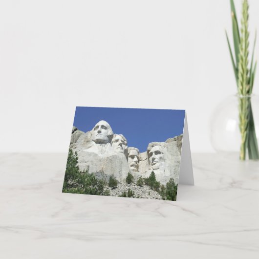 Presidenten in Rock, Mount Rushmore, SD Kaart (Voorkant)