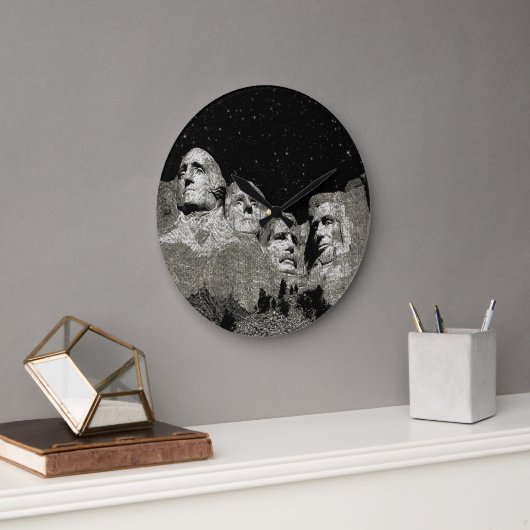 Presidenten Mount Rushmore Graphic Art, Wandklok (Kantoor)