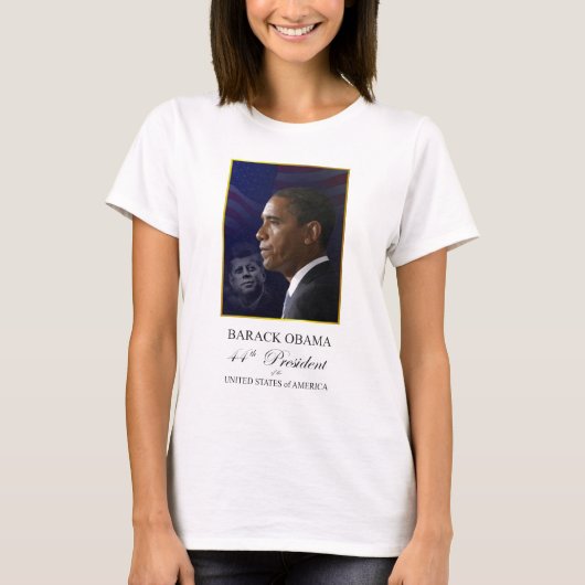 Presidenten Obama en Kennedy - Dames T-shirt (Voorkant)
