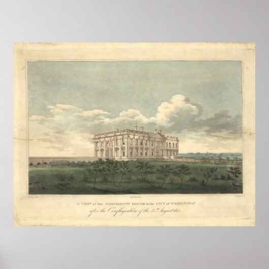 Presidenten thuis in Washington na 1814 Poster (Voorkant)