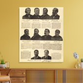 Presidenten US, autografieën, biografieën Canvas Afdruk (Insitu (Woonkamer))