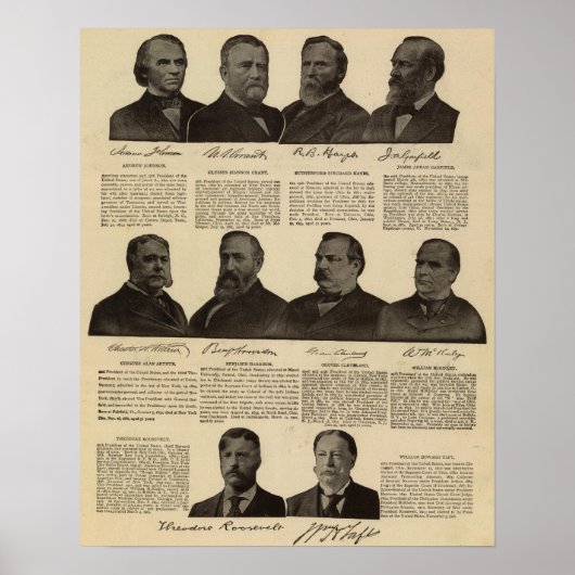 Presidenten US, autografieën, biografieën Poster (Voorkant)