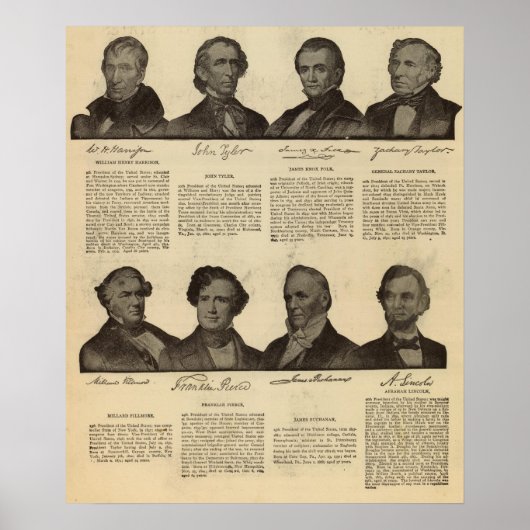 Presidenten US, autografieën, biografieën Poster (Voorkant)