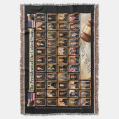 Presidenten van de Verenigde Staten gooien een dek Deken (Voorkant Verticaal)