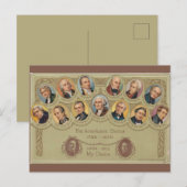  Presidenten van de Verenigde Staten van Amerika Briefkaart (Voorkant / Achterkant)