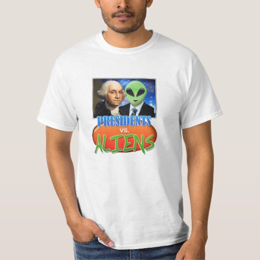 Presidenten versus Aliens T-Shirt (Voorkant)