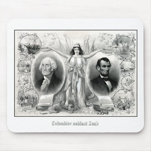 Presidenten Washington en Lincoln Muismat (Voorkant)