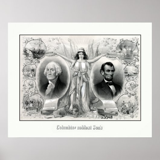 Presidenten Washington en Lincoln Poster (Voorkant)