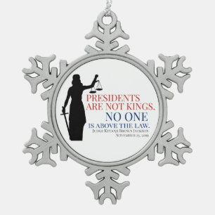 Presidenten weten niet dat niemand boven de wet st tin sneeuwvlok ornament