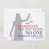 Presidenten zijn geen koningen niemand boven de we briefkaart (Voorkant / Achterkant)