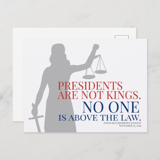 Presidenten zijn geen koningen niemand boven de we briefkaart (Voorkant / Achterkant)