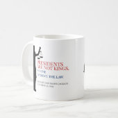 Presidenten zijn niet bekend niemand is boven de w koffiemok (Voorkant links)