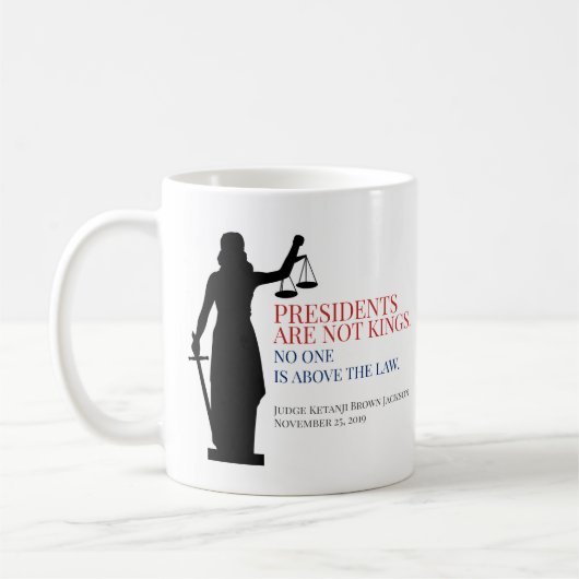 Presidenten zijn niet bekend niemand is boven de w koffiemok (Links)