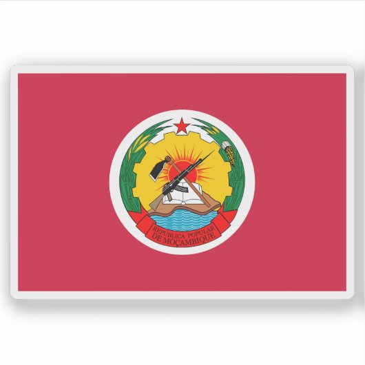Presidential Flag of Mozambique (1975-1983) Sticker (Voorkant)