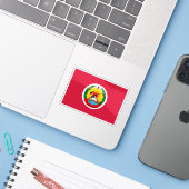 Presidential Flag of Mozambique (1975-1983) Sticker (Laptop met iPhone)