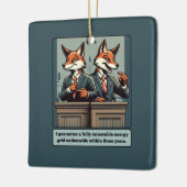 Presidential Fox - Grappig politiek satire dier Keramisch Ornament (Links)