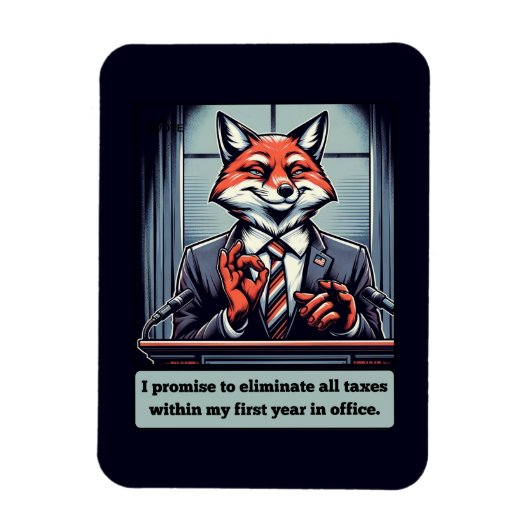 Presidential Fox - Grappig politiek satire dier Magneet (Verticaal)