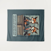 Presidential Fox - Grappig politiek satire dier Wandkleed (Voorkant (horizontaal))