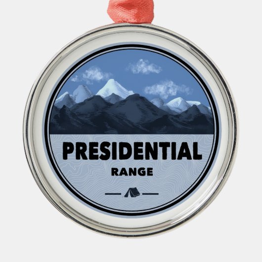 Presidential Range New Hampshire Camping Metalen Ornament (Voorkant)