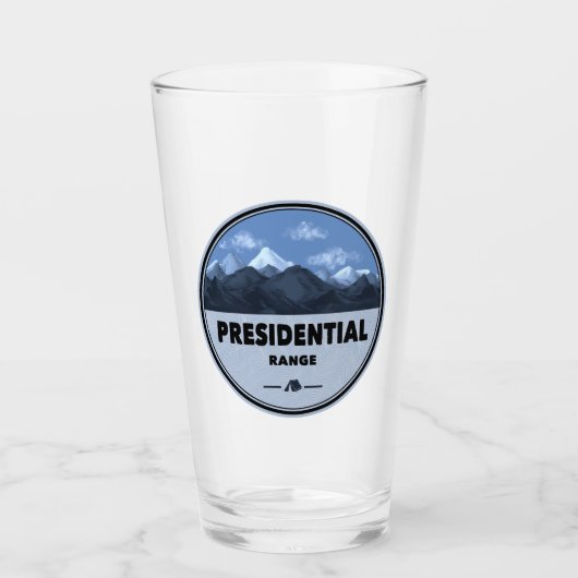 Presidential Range New Hampshire Kamperen Glas (Voorkant)