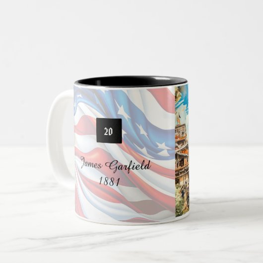 Presidentieel Collectie Tweekleurige Koffiemok (Voorkant links)