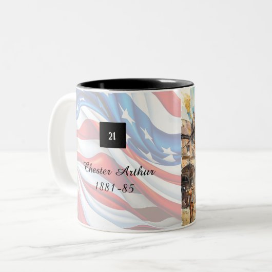 Presidentieel Collectie Tweekleurige Koffiemok (Voorkant links)