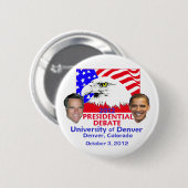 Presidentieel debat ronde button 5,7 cm (Voorkant /achterkant)